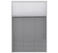 Plisse Insect Screen Window with Blind, Aluminium, 160 x 80 cm, Black Fly Screen, Mosquito Screen for Roof Windows, No Drilling, Removable, Washable, Ideal for Bedroom, Kitchen, Balcony