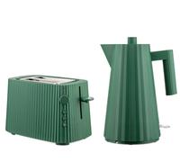 Plisse / Plissé Bundle MDL06 Kettle 1.7l + Plisse / Plissé MDL08 Toaster Set Alessi Green - 8003299481989