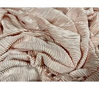 Plissé Satin Pleated Fabric, per metre - Plain - Blush