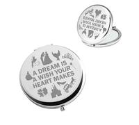 PLITI A Dream Is A Wish Your Heart Makes Fairytale Princess Fans Compact Mirror (Heat make dream CMU)