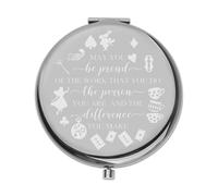 PLITI Alice Gift Alice Fan Gift May You Be Proud of The Work That You Do Wonderland Compact Mirror (Be Proud Alice CMbl)