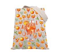 PLITI Aperol Spritz Gift Aperol Spritz Summer Drink Cocktail Gift Aperol Queen Tote Bag Cocktail Party Supplies For Friend (Aperol queen TGU)