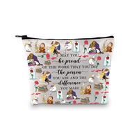 PLITI Beauty Beast Story Inspired Gift May You Be Proud of The Work That You Do The Person You are Princess Belle Makeup Bag (Be Proud Beauty bagU)