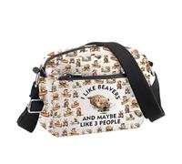 PLITI Beaver Crossbody Bag Beaver Lover Gift I Like Beavers And Maybe Like 3 People Travel Pouch Wildlife Animal Lover Gifts (I Like Beavers CBU)