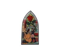 PLITI Belle Enamel Pin Princess Movie Lover Brooch Pin Beauty Inspired Gift Rose Flower Gift Fairy Tale Magic Kingdom Gifts (Belle Rose PinU)