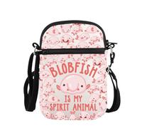 PLITI Blobfish Gift Blobfish Fans Gift Blobfish Is My Spirit Animal Crossbody Bag For Sea Animal Lover, Spirit Blobfish Zcbag