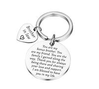 PLITI Bonus Brother Gifts Brother-In-Law Gifts Brother Keychain Brother Of The Bride Gifts, Brother in Law, M, Unique