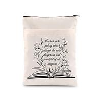 PLITI Book Lover Sleeve Book Sleeve Library Gift Sarah J Maas Quote Gift Bookworm Gift Librarian Gift (Libraries Weapons BSU)