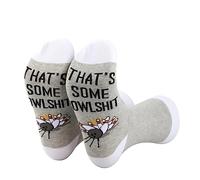 PLITI Bowling Lover Gift That's Some Bowlshit Funny Bowler Gift 2 Pairs Bowling Ball Socks Bowling Player Gift (some bowl socksU)