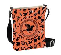 PLITI Camp Half Blood Gift Percy Fans Gift I'D Rather Be In Camp Half-Blood Crossbody Bag For Bookish Greek Mythology Lover (In camp half CbagU)