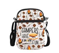 PLITI Camping Gift Camping Lover Gift Campfire Gift Campers Have S'more Fun Camper Crossbody Bag For Women (S'more Fun ZCbagU)