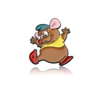 PLITI Cartoon Mouse Inspired Brooch Pin Cartoon Mouse Fans Gift Cute Rats Jewelry Fairy Tale Lover Gift, M, Stainless Steel, no gemstone