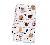 PLITI Coffee Kitchen Towel Barista Gift Coffee Lover Gift Coffee Drinker Gift Coffee Fan Gift Coffee Themed Hand Tea Towels (Coffee TWU)