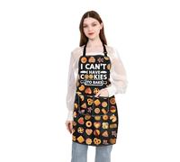 PLITI Cookie Apron With Pocket I Can't I Have Cookies to Bake Cookie Lover Gift Cute Baking Gift Pastry Chef Gift (Cookie to Bake APU)