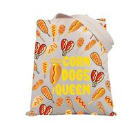PLITI Corn Dogs Tote Bag Corn Dogs Lover Gift Corn Dogs Queen Handbag Carnival Food Gift Hot Dog Themed Shoulder Bag (corn dogs queen TGU)