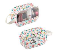 PLITI Cruise Vacation Makeup Bag Cruise More Worry Less Cruising Themed Gift Summer Beach Lover Gifts Vacation Trip Gift (Cruise Less MBU)