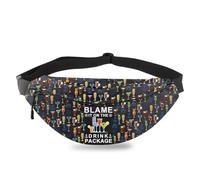 PLITI Cruising Gift Blame It On The Drink Package Family Cruise Crossbody Fanny Pack Cool Alcohol Drinks Themed Party Gift (Blame Package FPU)