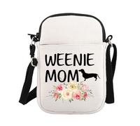PLITI Dachshund Crossbody Bag Weenie Dog Owner Gifts Dachshund Sausage Dogs Lover Gift Weenie Mom Crossbody Purse (weenie mom ZCbagU)