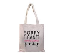PLITI Dancer Tote Bag Dance Lover Gift Funny Dance Teacher Gift Sorry i Can't i Have Dance Canvas Shoulder Bag(Have dance TGU)