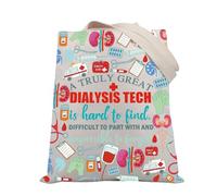 PLITI Dialysis Nurse Gift Dialysis Technician Gift A Truly Great Dialysis Tech Is Hard To Find Nephrology Tech Tote Bag (Truly dialysis tech TGU)