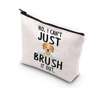 PLITI Dog Groomer Makeup Bag Pet Hairdresser Dog Grooming Gift Dog Salon Gift No I Can't Just Brush It Out Toiletry Bag (Brush it Out U)