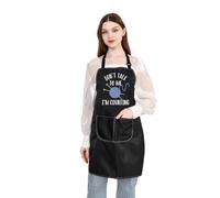 PLITI Don't Talk To Me I'm Counting Apron With Pockets For Crochet Knitting Lover Gift Yarn Crocheter Gift Knitter Gift (Talk To Counting APU)