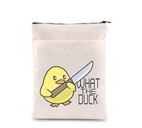 PLITI Duck Book Sleeve Duck Mom Gift Duck Owner Gift What The Duck Book Protector for Animal Lover (What The Duck BSU)