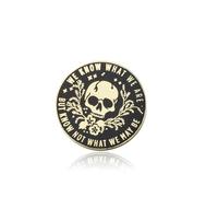 PLITI English Literature Inspired Gift We Know What We Are But Know Not What We May Be Quote Brooch Pin For Book Lover, M, Stainless Steel, no gemstone