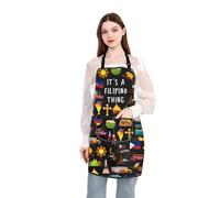 PLITI Filipino Apron With Pockets Travel Vacation Gift Philippine Souvenirs Gift It's Filipino Thing Philippine Lover Gifts (Filipino Thing APU)