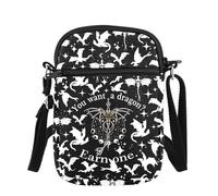 PLITI Fourth Wing Merchandise Dragon Rider Gift Fourth Wing Book Lover Gift You Want a Dragon Earn One Dragon Crossbody Bag (earn dragon ZCbagblU)