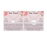 PLITI Friendship Gift Bestie Gift Soul Sister Gift Butterfly Lover Gift To My Best Friend Gift Butterfly Necklace Set For 2, M, Stainless Steel, No Gemstone