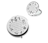 PLITI Frog Inspired Gift Tiana Princess Gifts Do Your Best Good Things Are Sure To Come Your Way Compact Mirror (Do your best CMU)