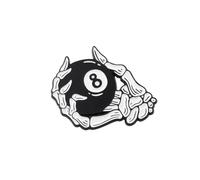 PLITI Funny Billiards Ball Brooch Pin Eight Number Ball Gift Billiards Player Gift Pool Table Gifts Cue Sports Lover Gifts (skeleton 8 ball pinU)