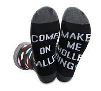 PLITI Funny Bingo Socks Bingo Lover Gift Bingo Player Gift Come On Caller Make Me Holler Bingo Socks For Bingo Gambler Gift (Make Me Bingo SocksU)