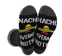 PLITI Funny Brothers Socks From Sister Nacho Average Brother Cinco De Mayo Lover Mexican Novelty Socks (nacho brother socksU)