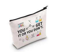 PLITI Funny Chemistry Gifts Science Lover Makeup Bag Chemistry Pun You Ether Get It Or You Don't Gift for Chemistry Teacher (You get it bagU)