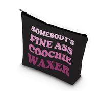 PLITI Funny Esthetician Gift Somebody's Fine Ass Coochie Waxer Makeup Bag Coochie Waxer Gift Esthetician Appreciation Gift (Coochie Waxer blU)