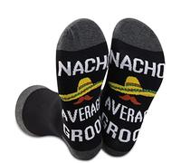 PLITI Funny Groom Socks Wedding Day Groom Engagement Gift Nacho Average Groom Bachelor Party Socks (nacho groom socksU)