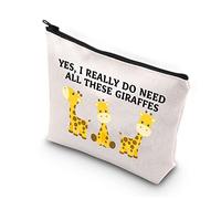 PLITI Giraffe Gifts for Giraffe Lovers Giraffe Makeup Bag Yes i Really Do All Need These Giraffes African Animal Lover Gifts(Need All giraffesU)