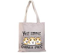 PLITI Guinea Pigs Tote Bag Funny Guinea Pig Mom Gift Guinea Pig Lover Gift Yes i Really Do Need All These Guinea Pigs Bag(Need guinea pigs TGU)