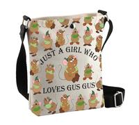 PLITI Gus Gus Gifts Cinderella Inspired Bag Gus Cinderella Gifts Gus Gus Cartoon Movie Fans Crossbody Bags (Who loves ggus Cbag)