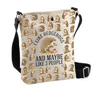 PLITI Hedgehog Gifts For Hedgehog Lovers Bag I Like Hedgehogs And Maybe Like 3 People Funny Hog Enthusiasts Crossbody Bag (Like hedgehogs CbagU)