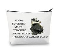 PLITI Honey Badger Makeup Bag Always Be Yourself Unless You Can Be A Honey Badger Then Always Be A Honey Badger Lover Gift (Honey BadgerU)