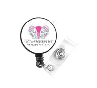 PLITI Hysterectomy Recovery Gift Uterus Removal Gift I Got 99 Problems But A Uterus Ain't One Uterus Badge Reel for Nurse (99 Problems Badge)