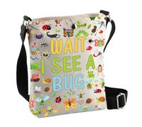 PLITI Insect Lover Gifts Entomology Bag Insect Collector Gifts Bug Catcher Gift Wait I See A Bug Lover Crossbody Bag (see bug CbagU)