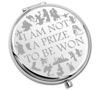 PLITI Jasmine Princess Gift Magic Genie Lamp Gift I Am Not A Prize To Be Won Princess Compact Mirror For Jasmine Fans (Prize Won CMU)