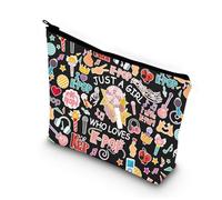 PLITI K-Pop Makeup Bag K-Pop Singer Merchandise Gifts Just A Girl Who Loves K-Pop Gifts for K-Pop Music Fan K-Pop Team Gift (Just Loves K-Pop blU)