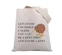 PLITI Kiwi Gifts New Zealand Bird Lovers Gift Always Be Yourself Unless You Can Be a Kiwi Funny Kiwi Bird Themed Tote Bag (Be a kiwi TGU)