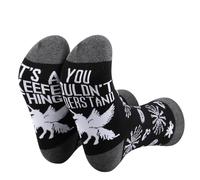 PLITI KOTLC Merchandise Keeper of The Lost Cities Theme Gift It's A Keefe Thing Socks Foxfire Academy Gift Book Lover Gift (UK, Alpha, One Size, Regular, Regular, Keefe Thing SocksU)