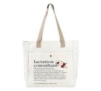 PLITI Lactation Consultant Gift IBCLC Breastfeeding Counselor Gift Birth Worker Team Gift Lactation Specialist Tote Bag (Lac Consultant TBU)